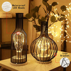 Iron Wire Cage LED Night Light for Bedroom & Living Room