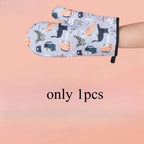 Heat Resistant Oven Mitts – Non-Slip Microwave & Baking Gloves
