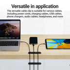 Adhesive Cable Holder Clips Cord Management Wire Organizer for Desktop USB Charging Cable