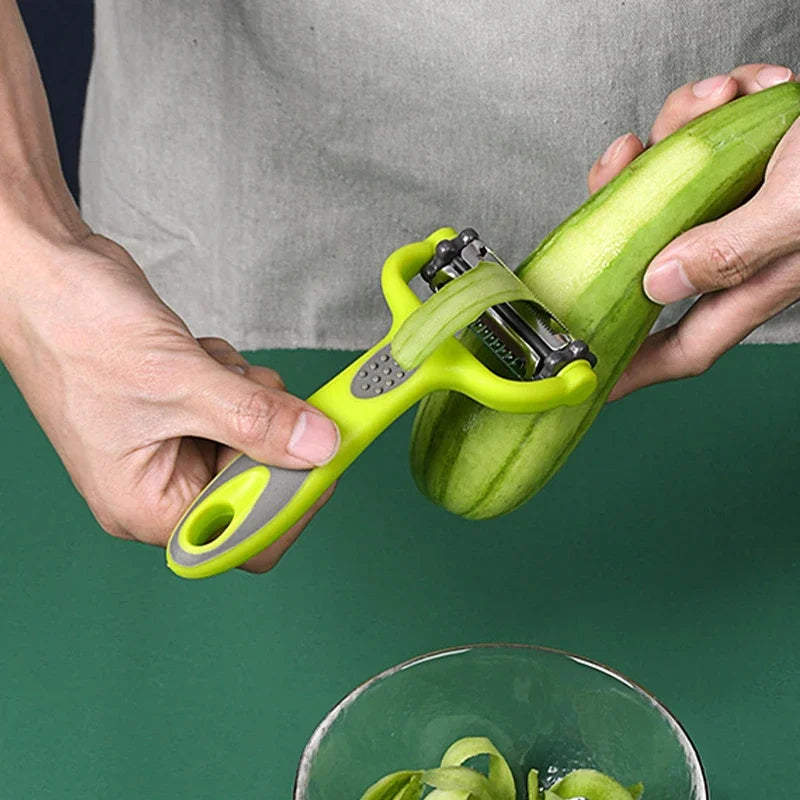 3 in 1 Rotary Vegetable Peeler Multifunction Grater & Julienne Slicer