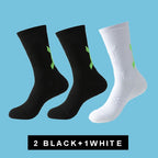 Men Cushioned Basketball Socks Long Breathable Badminton Sports Crew