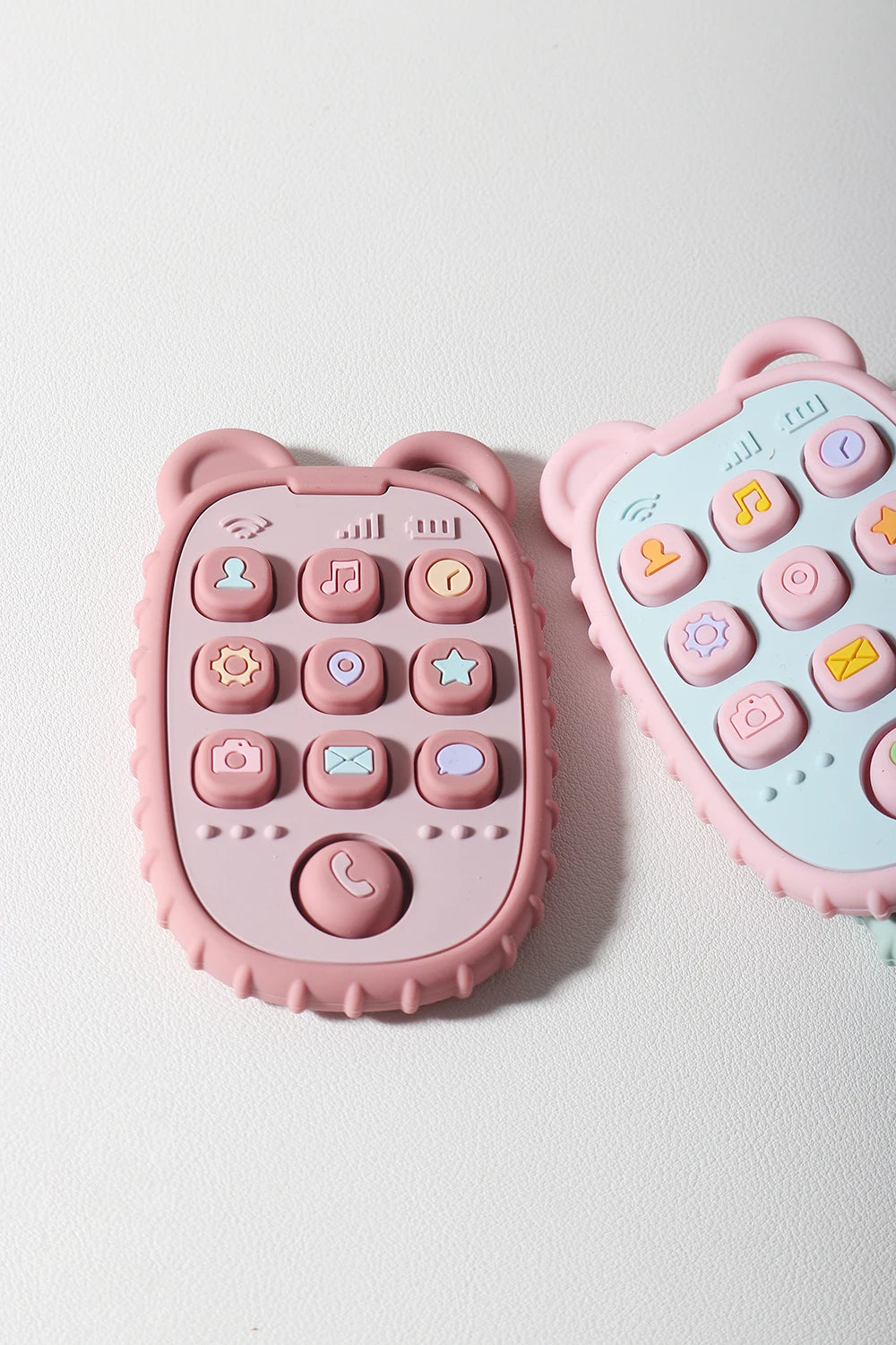 Baby Phone Teether Silicone Sensory Toy for Infants
