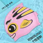 Cartoon Clownfish Kids Silicone Swimming Cap Waterproof Swim Hat