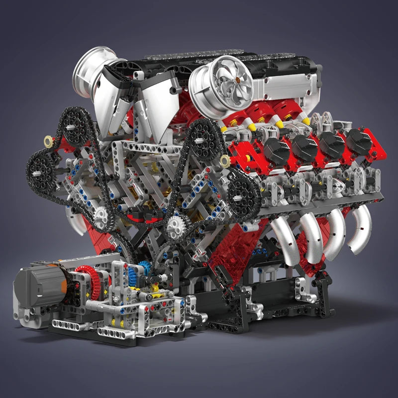 F488 Supercar V8 Engine Building Block
