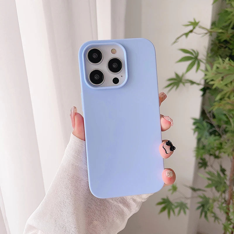 Candy Color Silicone Case for iPhone 11 12 13 14 15 16 Pro Max