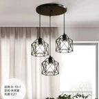 Industrial Pendant Light Black Ceiling Lamp for Kitchen & Bedroom