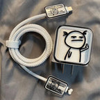Fast Charger Protector Case & USB Cable Wrap for iPhone 15/14/13