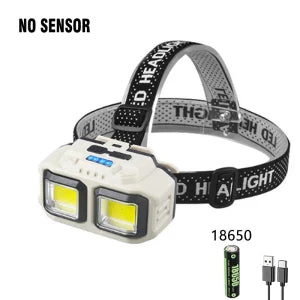 Powerful LED Headlamp USB Rechargeable Waterproof Torch