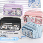 Transparent Pencil Case Large Capacity Storage Bag