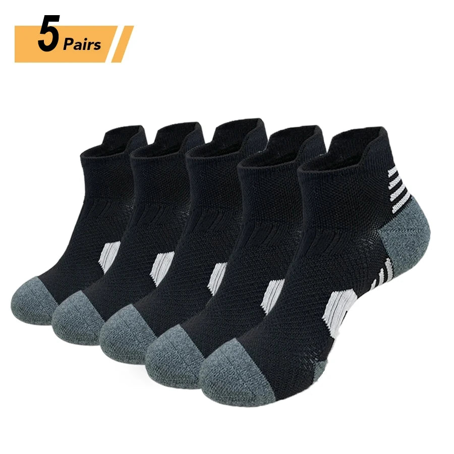 Fitness Sport Socks Non-Slip Cushioned Quick Dry Running Socks 3 Pairs