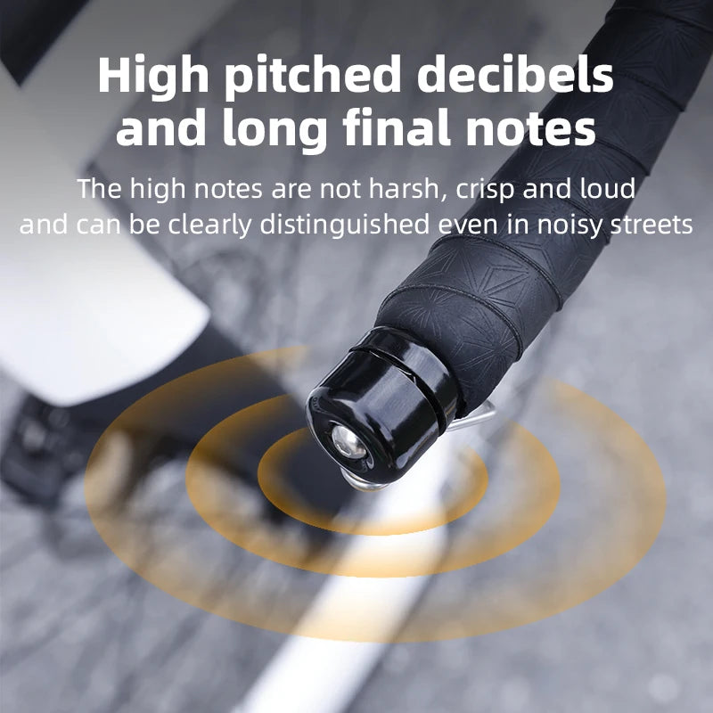 Curved Handlebar Plug Bicycle Bell 80dB Loud Waterproof Bike Ring Secondary image