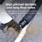 Curved Handlebar Plug Bicycle Bell 80dB Loud Waterproof Bike Ring
