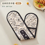 Cotton Linen Oven Mitt – Heat Resistant BBQ & Baking Glove