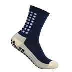 Men Non Slip Grip Football Socks Mid Calf Anti Slip Sports Running