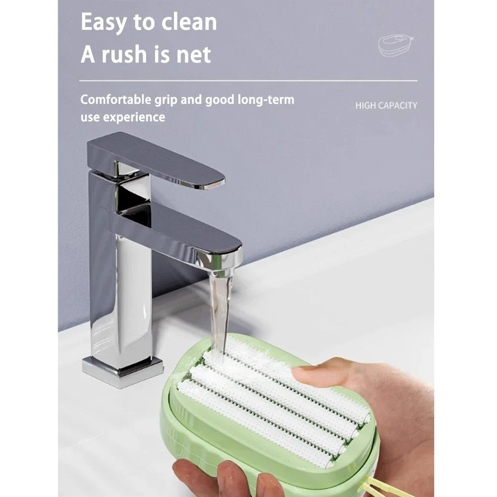 1 Pc Roller Clothes Cleaning Brush Press-Dispense Liquid Laundry Cleaner Heavy Duty Scrub Household for Underwear, Sneaker