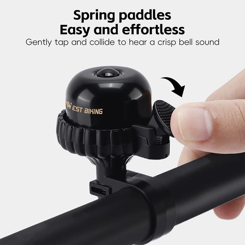 WEST BIKING Mini Thumb Bike Bell Retro Copper Bicycle Handlebar Bell