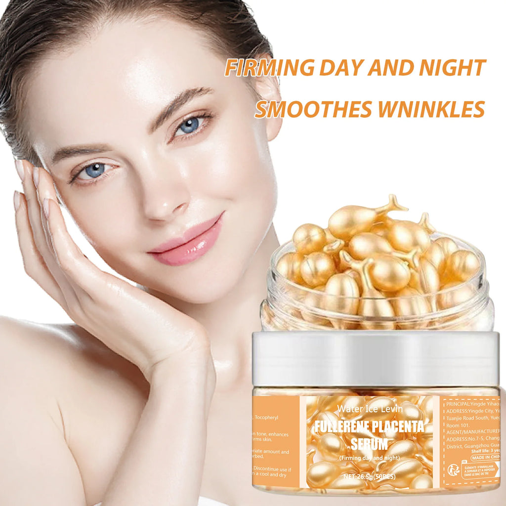 woman with radiant hydrated skin after applying nourishing collagen face serum for fine lines