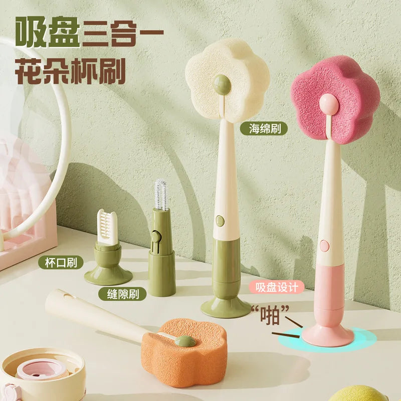 3-in-1 Bottle Cleaning Brush Suction Cup Brush Secondary image