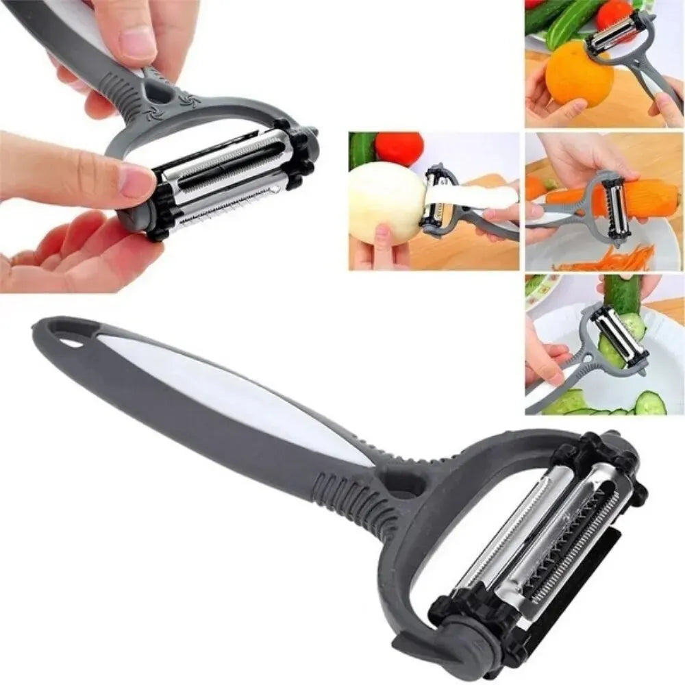360 Degree Rotary Peeler 3-in-1 – Multifunction Vegetable & Fruit Cutter Slicer