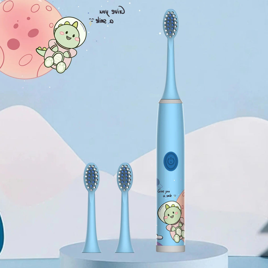 Kids Electric Toothbrush Cartoon Space Series Soft Cleaning Brush