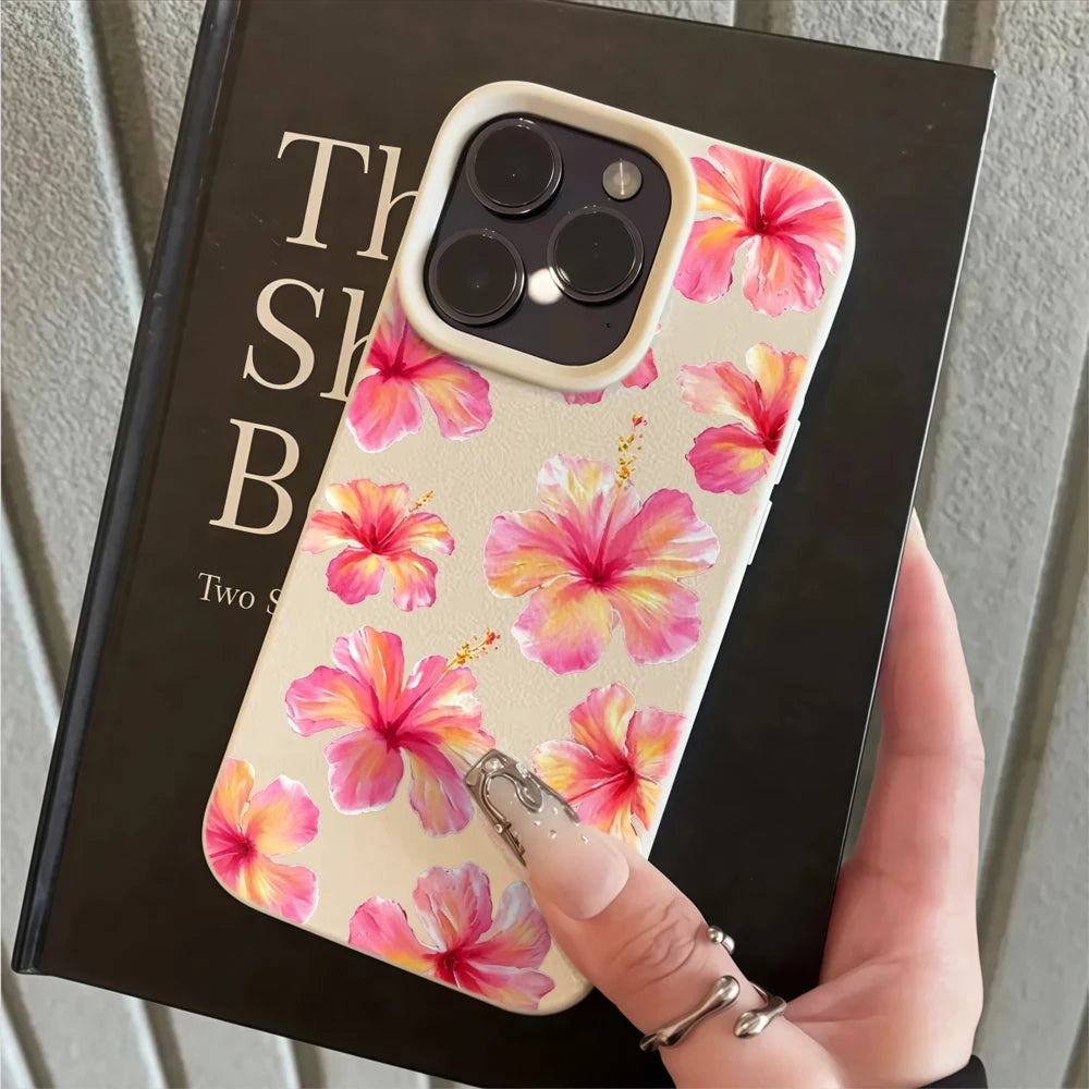 Bright Colorful Flower Case for iPhone 17 16 15 14 13 12 Pro Max Cover
