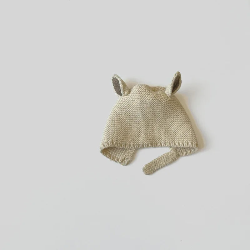 Baby Rabbit Ear Winter Hat Cute Knitted Wool Beanie