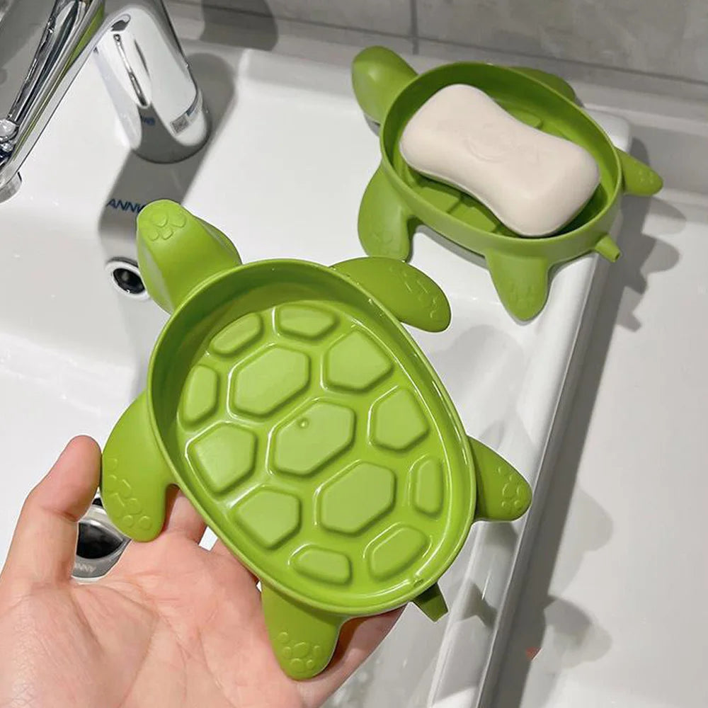 Turtle Soap Box – Creative Bathroom Soap Holder Rack 1/2/3PCS Storage