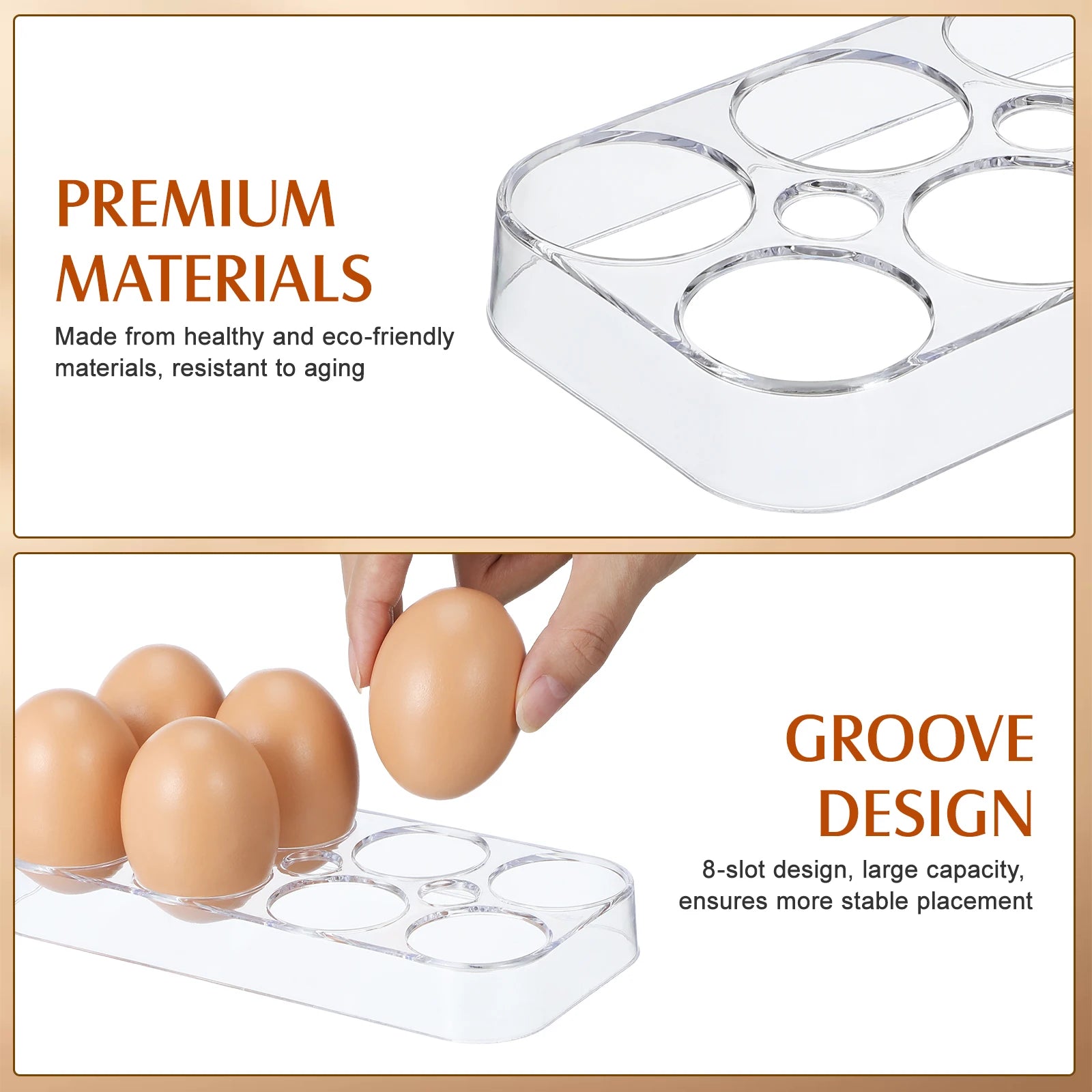 Egg Storage Box Fridge Egg Holder Tray