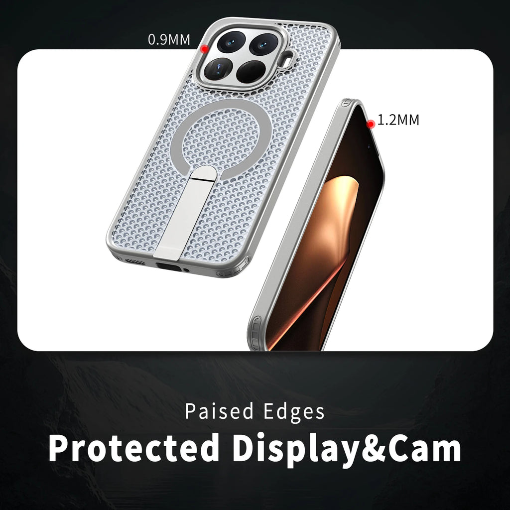 MagSafe Cooling Stand Case for Xiaomi 14T 15T 17T Poco X7 Pro Cover