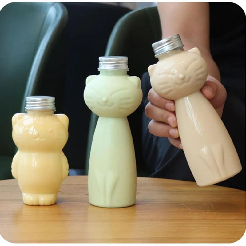 Cute Cat Water Bottle BPA Free Portable Drink Cup