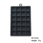 24-Hole Silicone Ice Cube Tray with Lid Square Ice Mold for Drinks & Cocktails