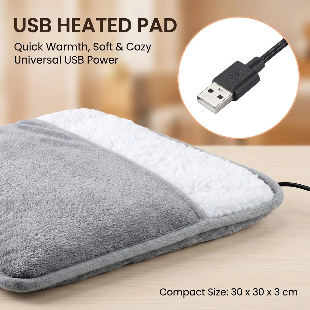 Winter Electric Foot Heating Pad Soft Washable Flannel Warmer Constant Heat