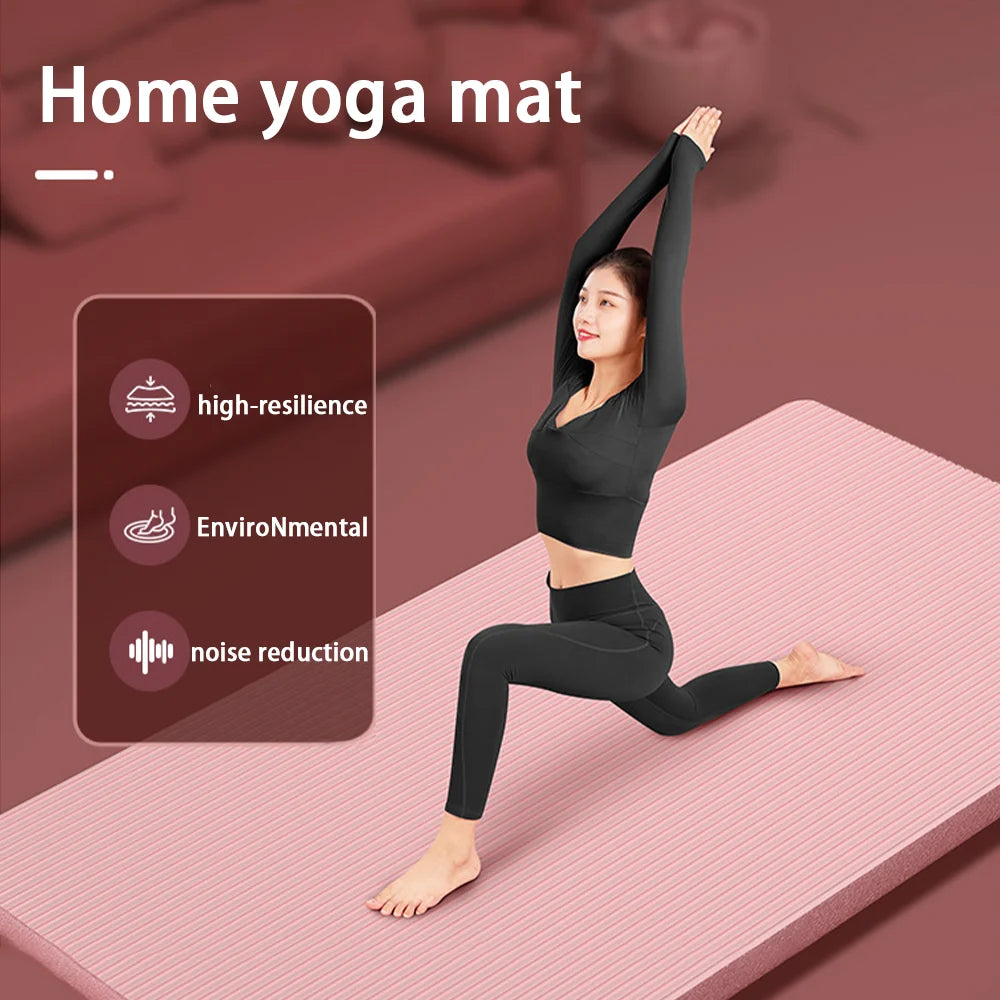 8mm NBR Yoga Mat Non Slip Thick Exercise Mat for Home Beginners