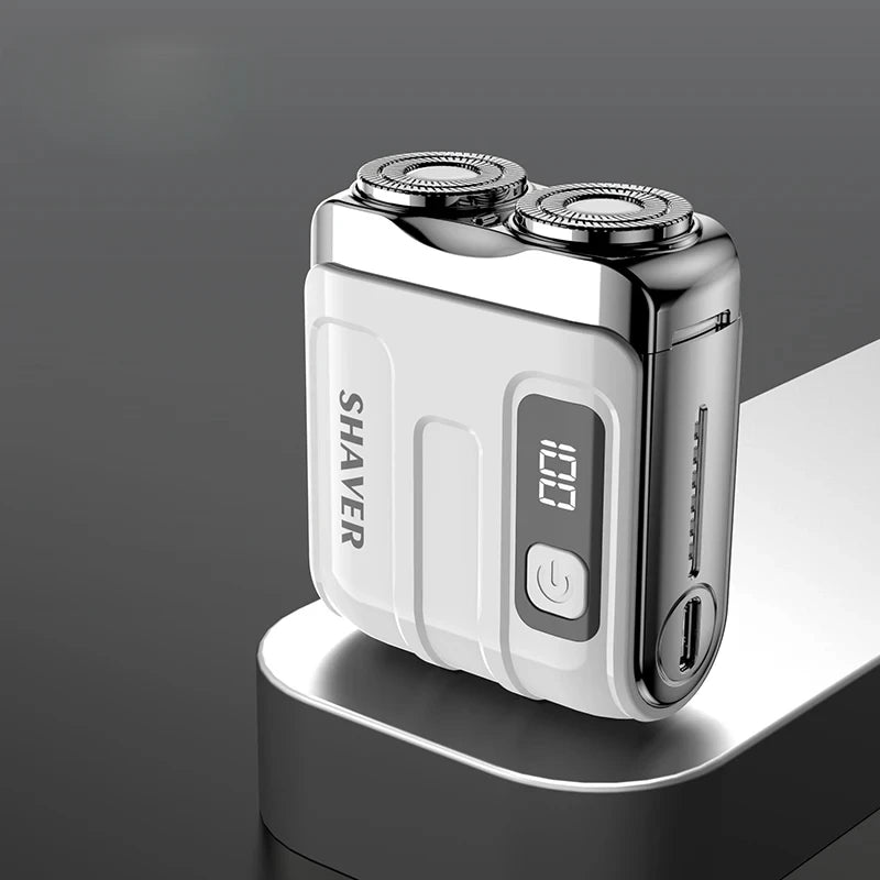 Mini Electric Shaver Cordless Dual Blade USB Recharge Beard Trimmer Tool