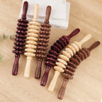 Wooden Therapy Massage Roller Stick for Muscle & Fascia Relief