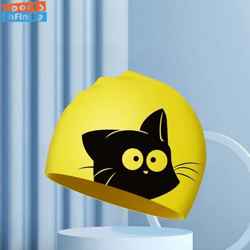 Kids Silicone Swimming Cap Waterproof Ear Protection Swim Hat