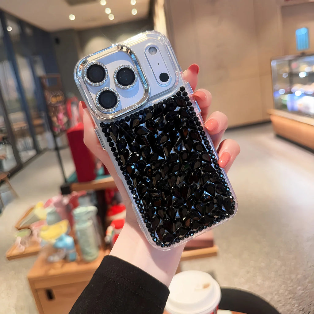 Luxury Glitter Diamond Silicone Case for iPhone 17 16 15 14 13 Pro Max
