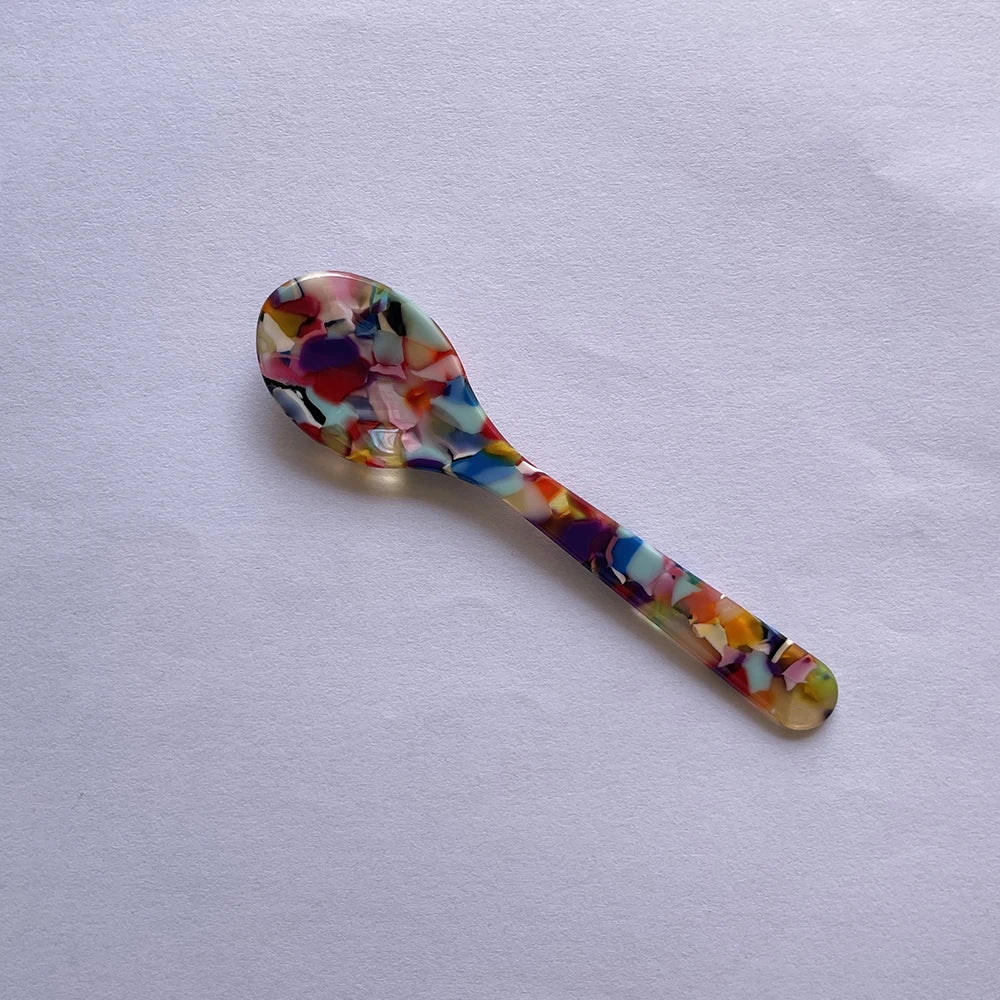 11CM Acrylic Ice Spoon – Colorful Coffee, Caviar & Dessert Stir Spoon