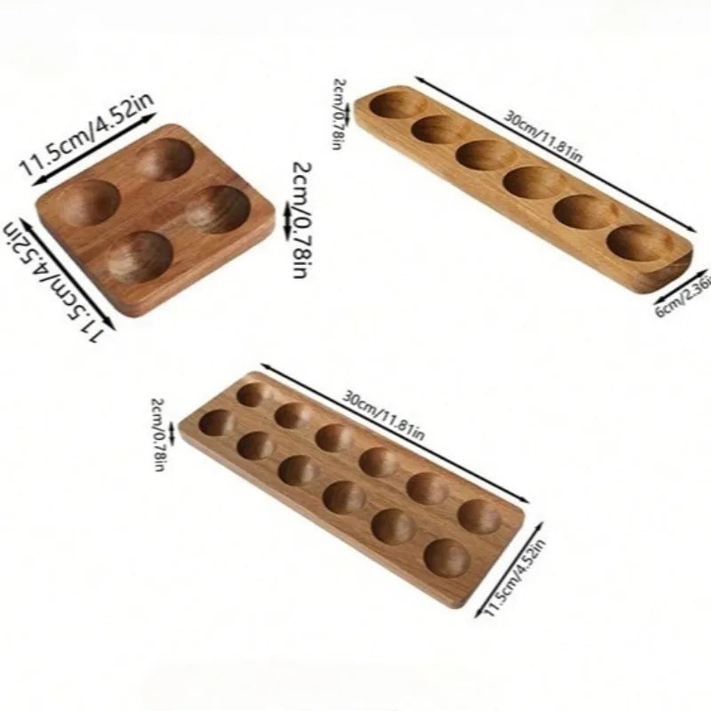 Wooden Egg Holder Rustic Egg Storage Rack
