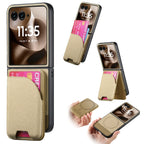 Magnetic Leather Wallet Case for Motorola Razr 60 50 40 Ultra