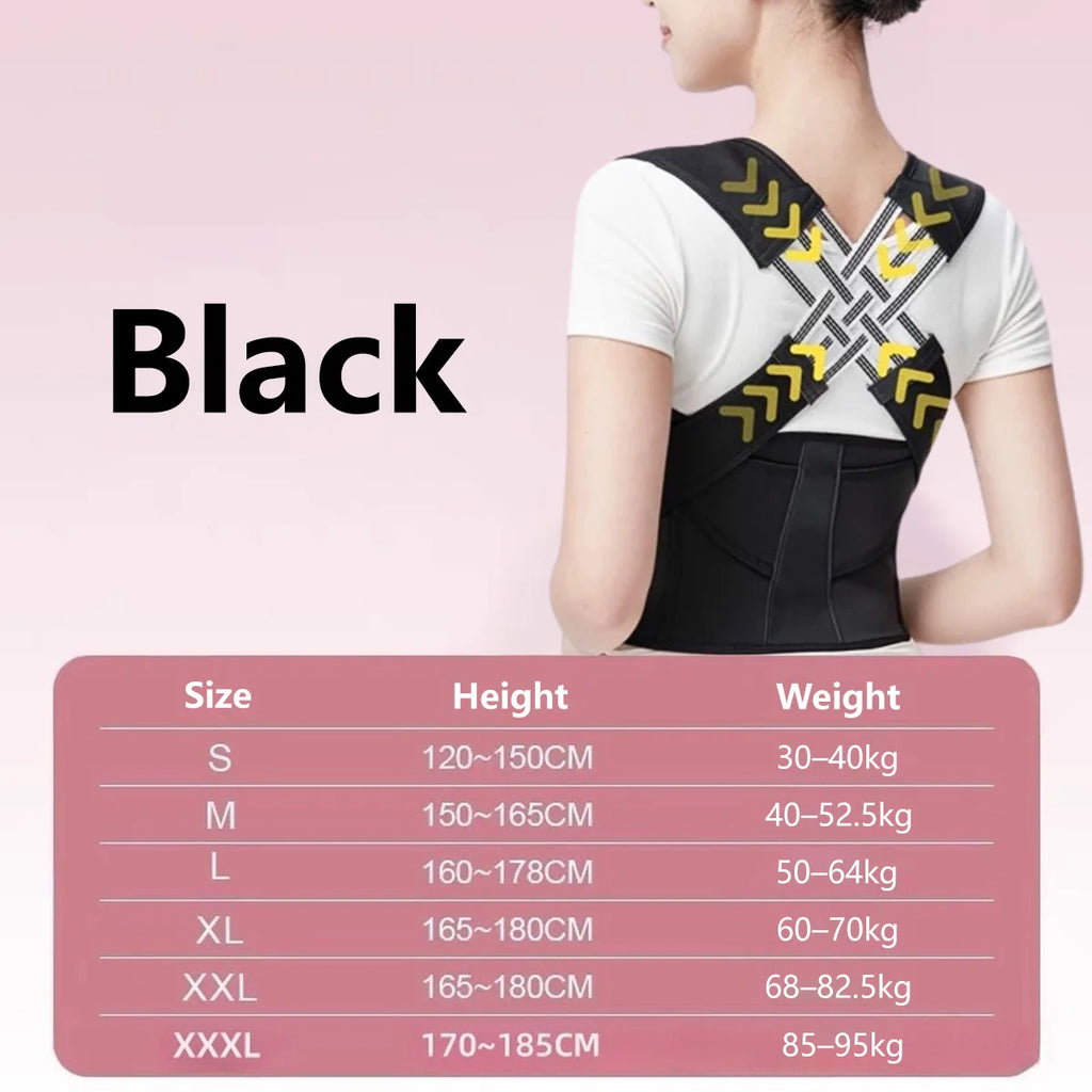 Adjustable Spine Alignment Belt Back Support Waist Trainer Brace