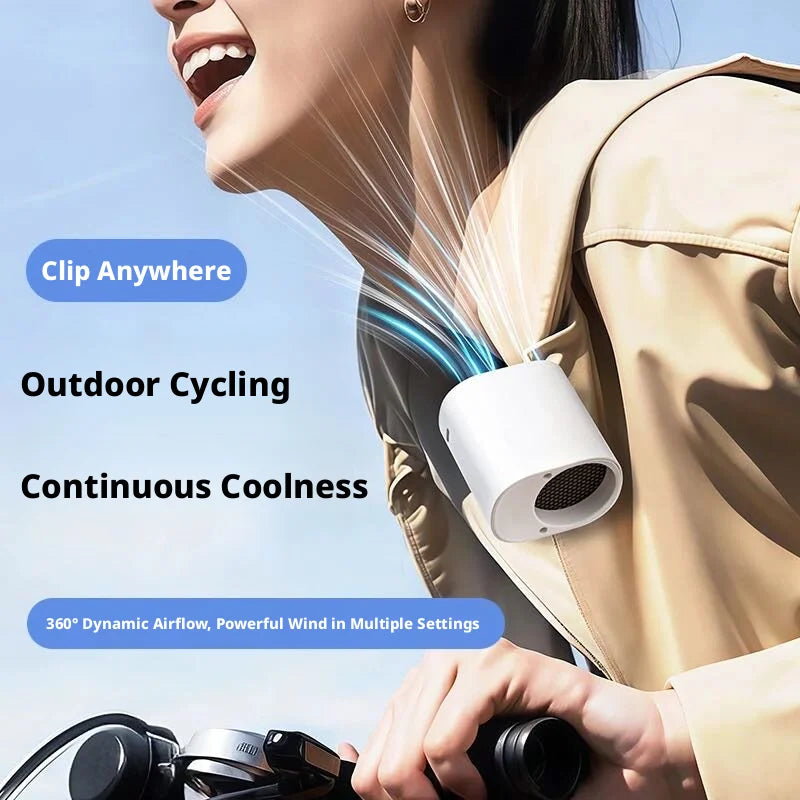 Clip-On Car Fan UK 100-Speed 360° USB Rechargeable Fan