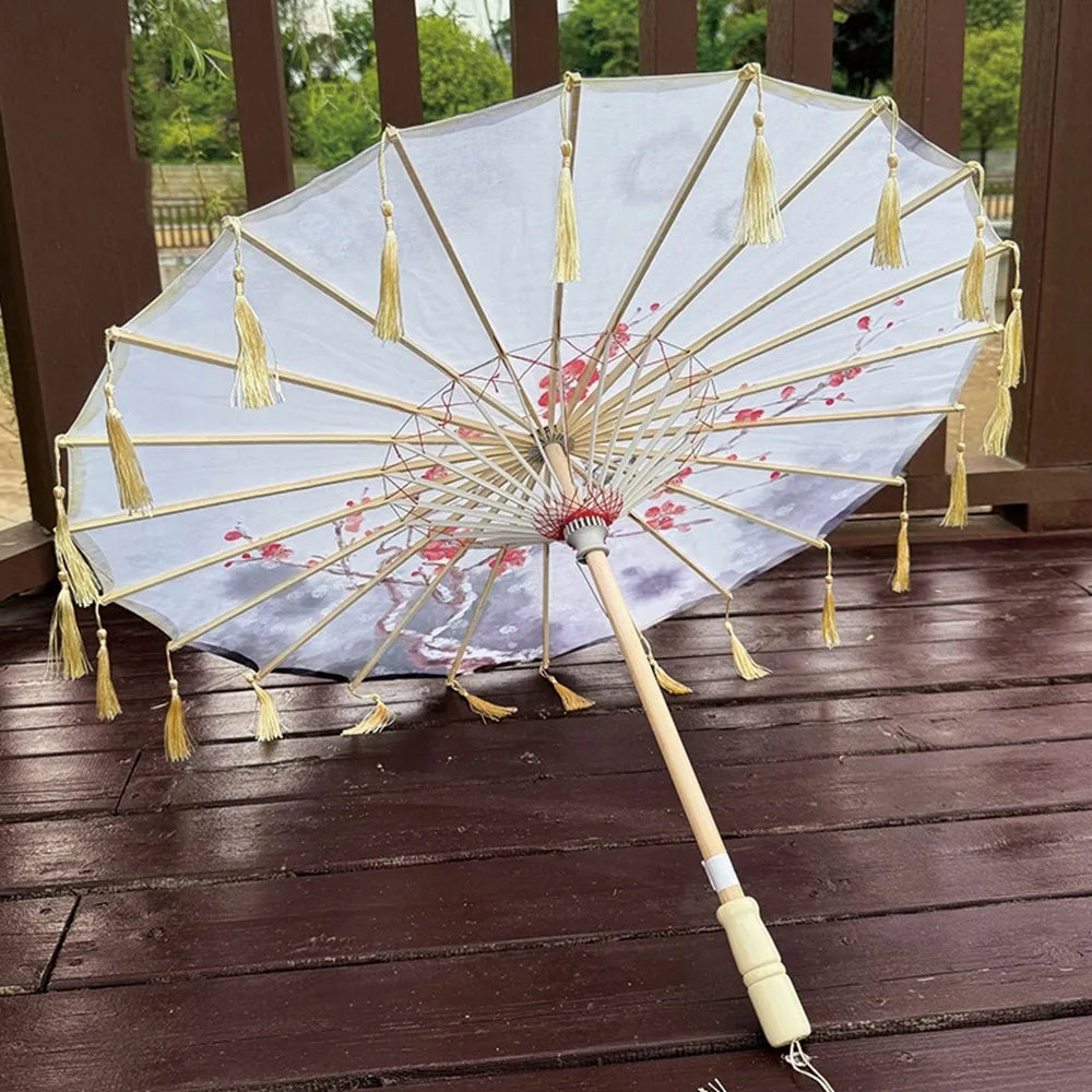 Buy 70cm Chinese Silk Tassel Umbrella