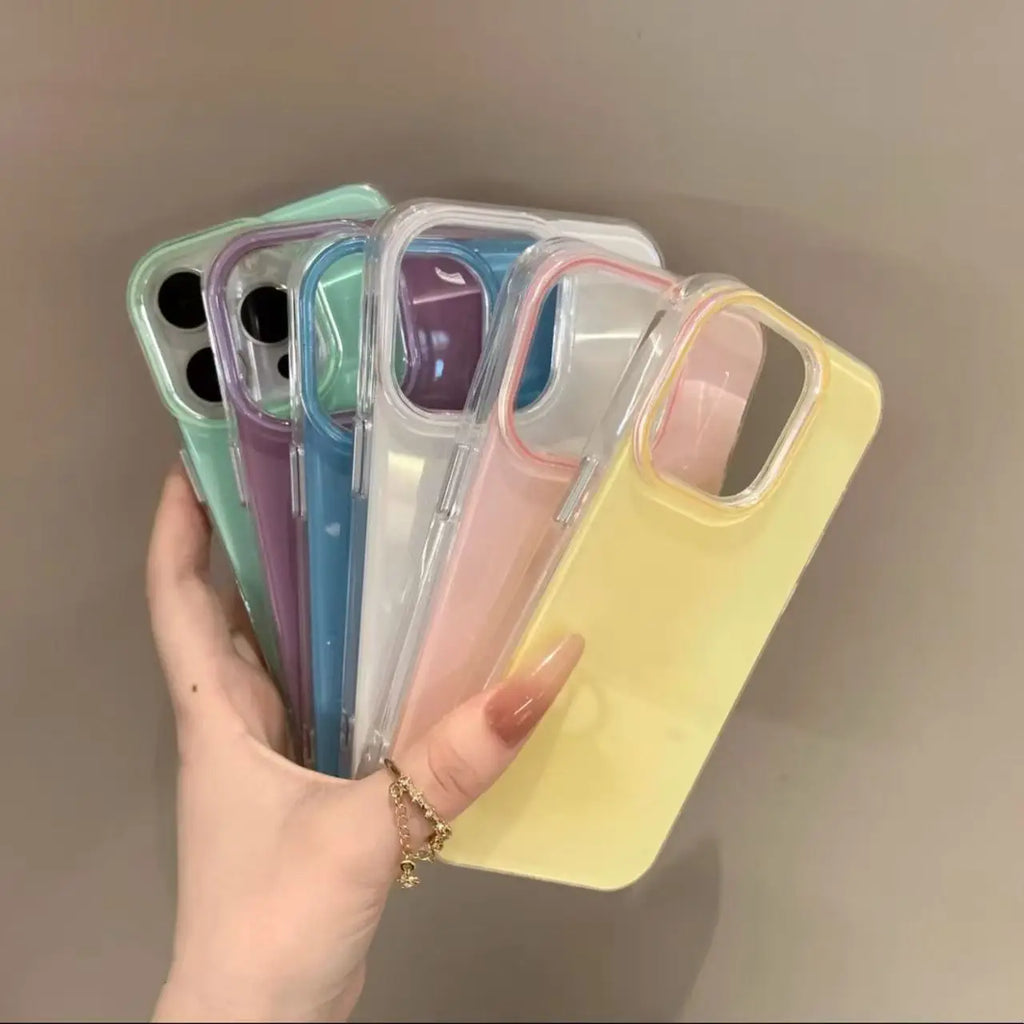 Candy Silicone Bumper Case for iPhone 11 12 13 14 15 16 17 Pro Max