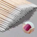 Wooden Tip Cotton Sticks Nail Polish Corrector Manicure Tools