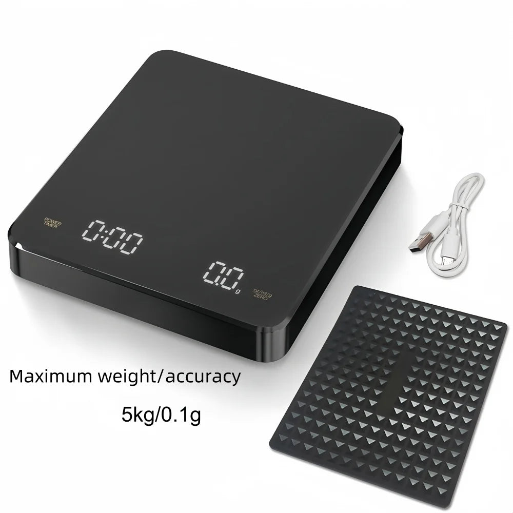 Digital Coffee Scale USB Rechargeable Timer Scale