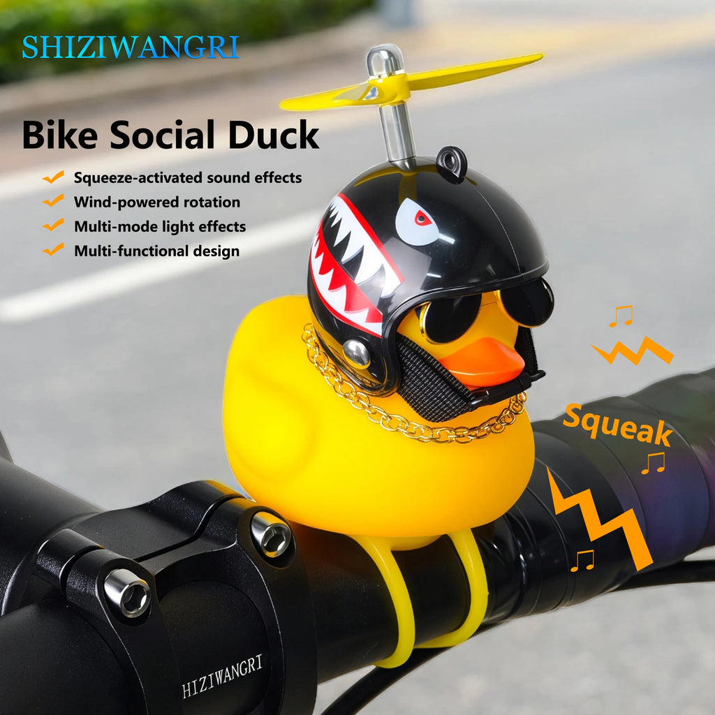 Yellow Duck Bicycle Bell Cute Cartoon Duck Bike Light Accessory