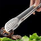 Kitchen Food Tongs Stainless Steel – Heat Resistant BBQ & Salad Serving Clip