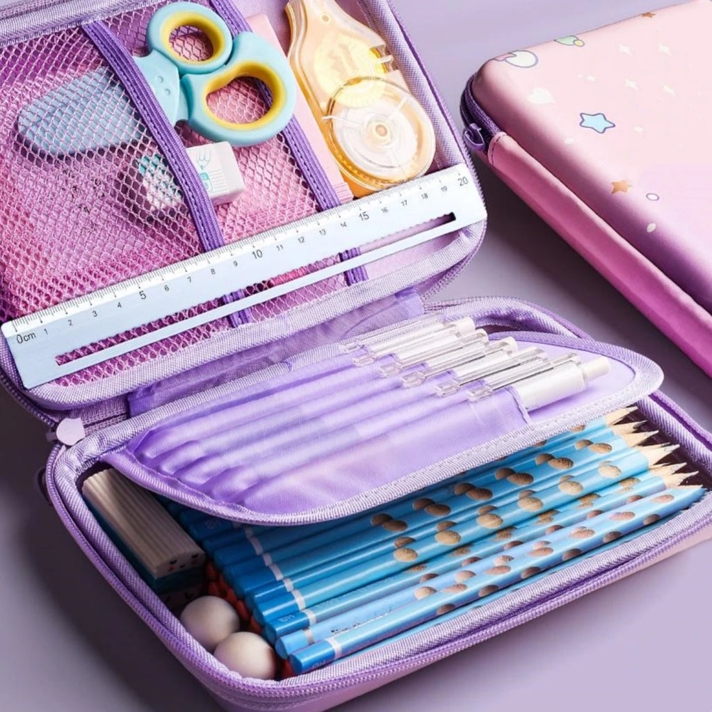 3D Unicorn Pencil Case Cute EVA Cartoon Stationery Box for Girls