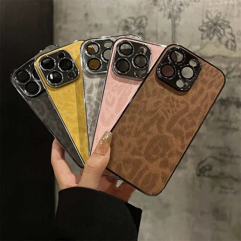 Luxury Leopard Print Phone Case For iPhone 11 12 13 14 15 16 17 Pro Max Plus Air Secondary image